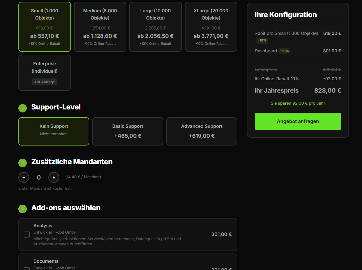 i-doit Lizenzrechner